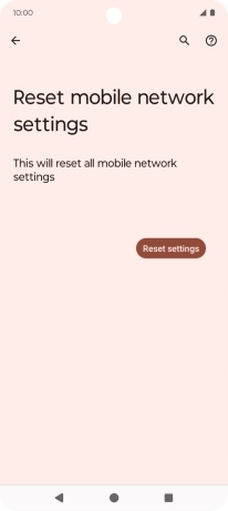 Press Reset settings. Press Reset settings.