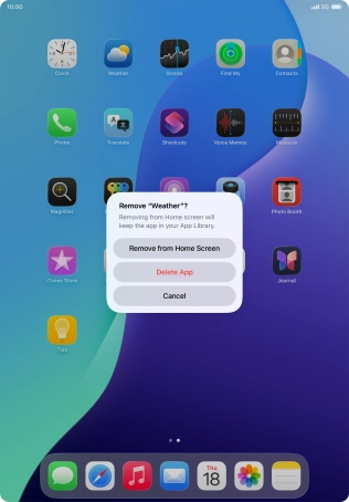 Press Delete App.