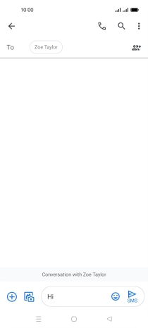 Press the send icon when you've finished your text message. Press the send icon when you've finished your text message.