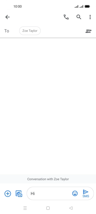 Press the send icon when you've finished your text message. Press the send icon when you've finished your text message.