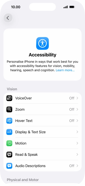 Press the required category below 