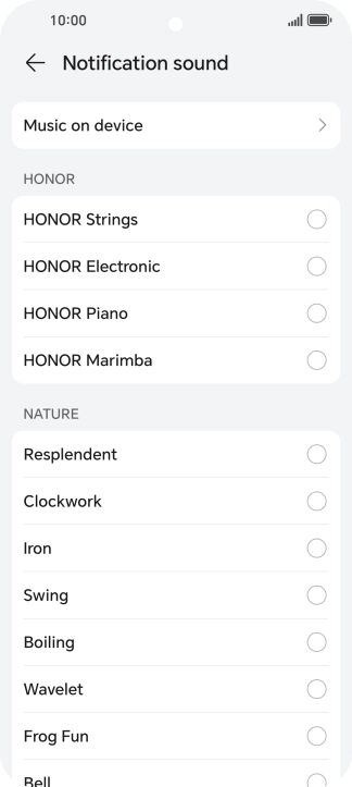 Press the required message tones to hear them.