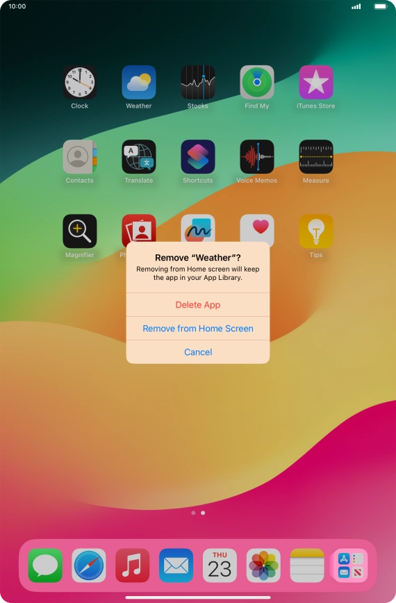 Press Delete App.