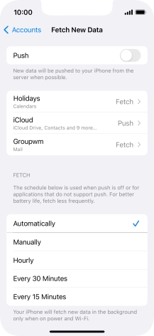 If you turn off the function, press the required setting. If you turn off the function, press the required setting.