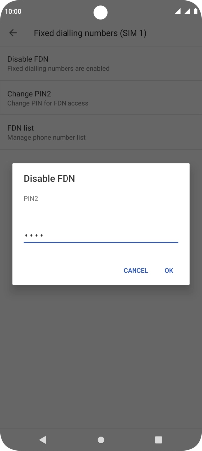 Key in your PIN2 and press OK. The default PIN2 is 1111. Key in your PIN2 and press OK. The default PIN2 is 1111.