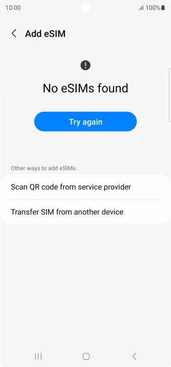 Press Scan QR code from service provider.