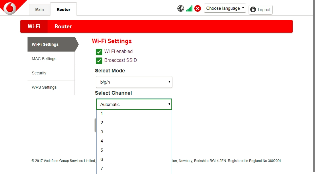 Click the required channel.