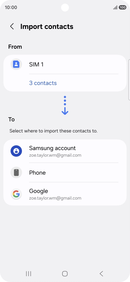 Press the required Google account. Press the required Google account.
