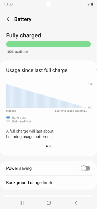 Press Power saving. Press Power saving.