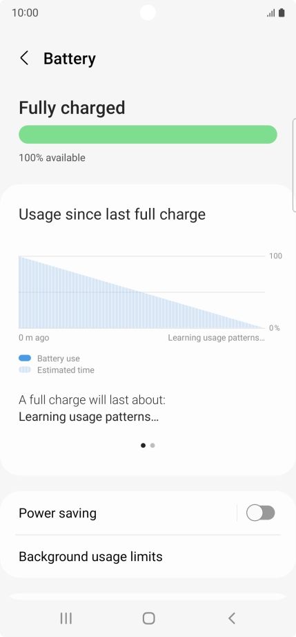 Press Power saving. Press Power saving.