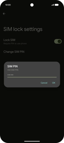 Key in your current PIN and press OK. Key in your current PIN and press OK.