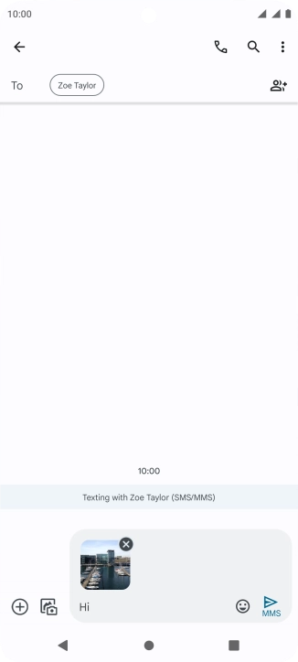 Press the send icon. Press the send icon.