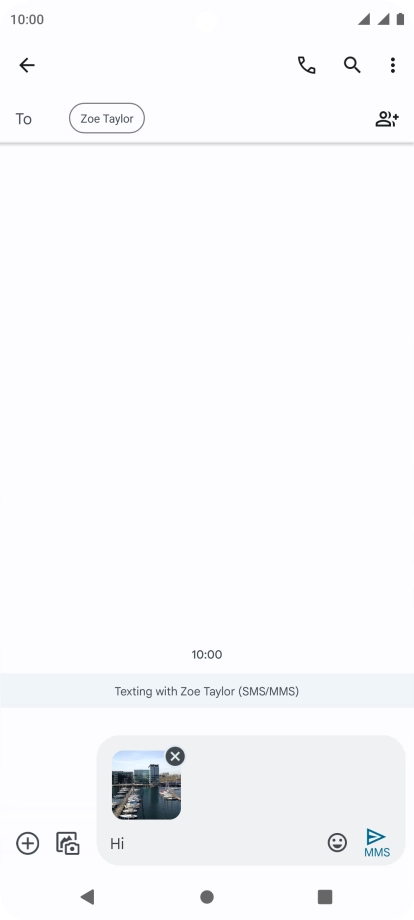 Press the send icon. Press the send icon.