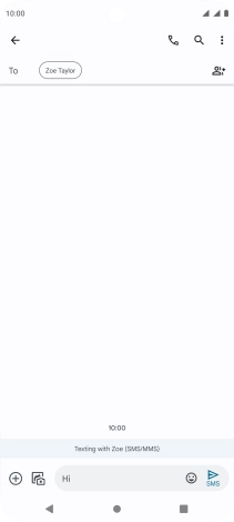 Press the send icon when you've finished your text message.