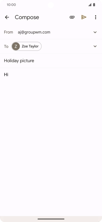 Write the required text and press the send icon. Write the required text and press the send icon.