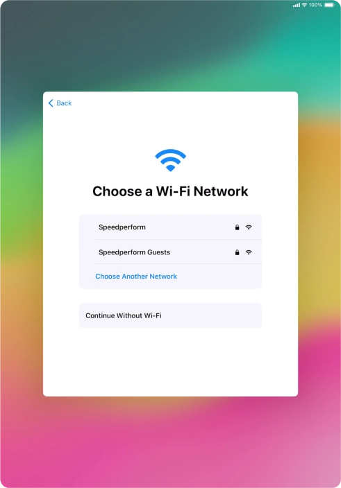Press the required Wi-Fi network. Press the required Wi-Fi network.
