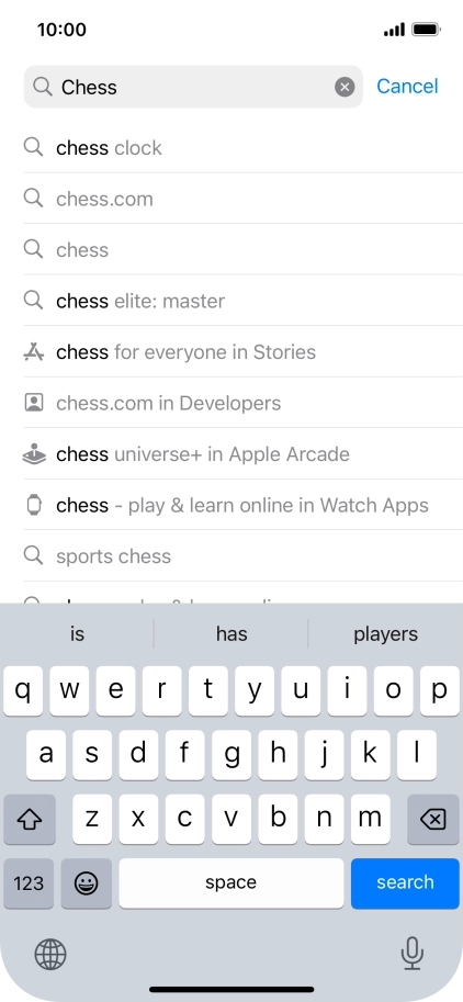 Press search.