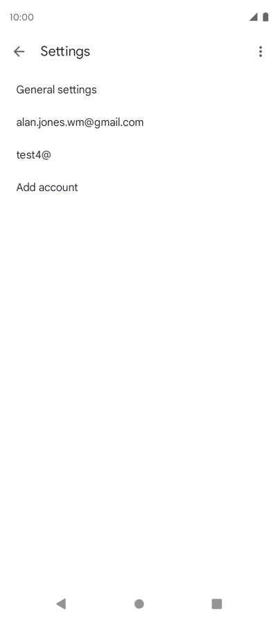 Press the required email account.