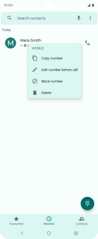 Press Block number. Press Block number.