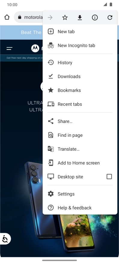 Press Settings.