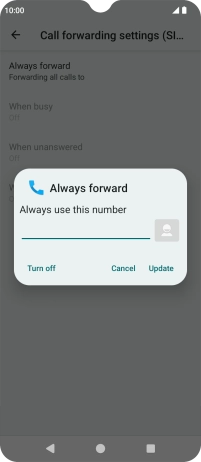 Press Turn off.