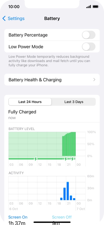 Press Battery Health & Charging. Press Battery Health & Charging.