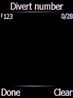 Key in +447836121121 and press the Left selection key. Key in +447836121121 and press the Left selection key.