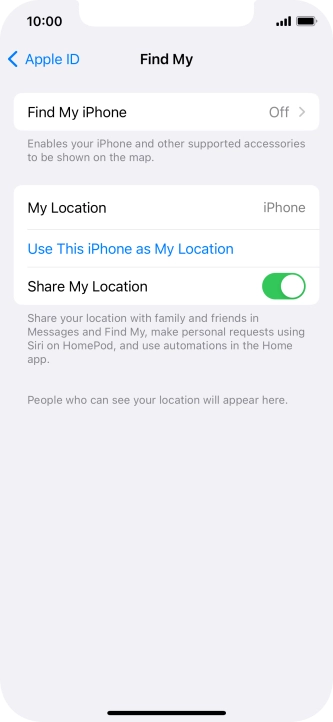 Press Find My iPhone. Press Find My iPhone.
