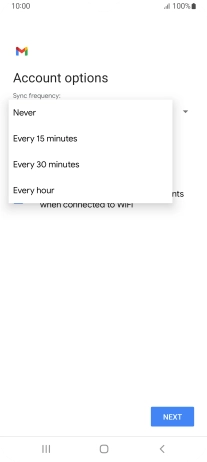 Press the required setting. Press the required setting.