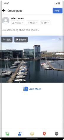 Press the text input field. Press the text input field.