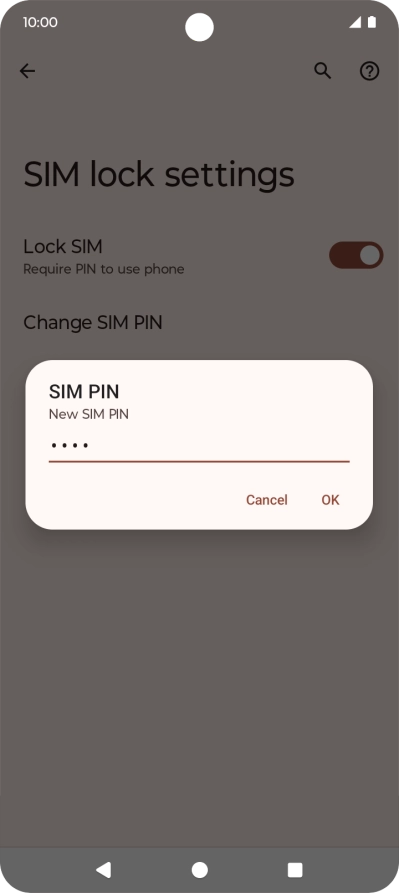 Key in a new four-digit PIN and press OK. Key in a new four-digit PIN and press OK.