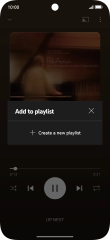 Press Create a new playlist. Press Create a new playlist.