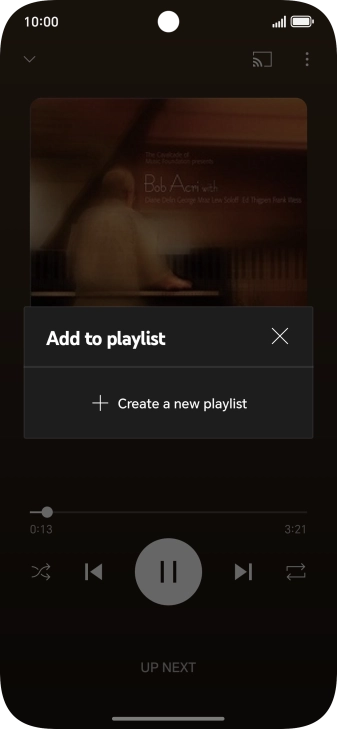 Press Create a new playlist. Press Create a new playlist.