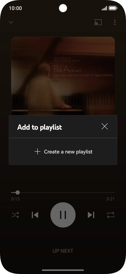 Press Create a new playlist. Press Create a new playlist.