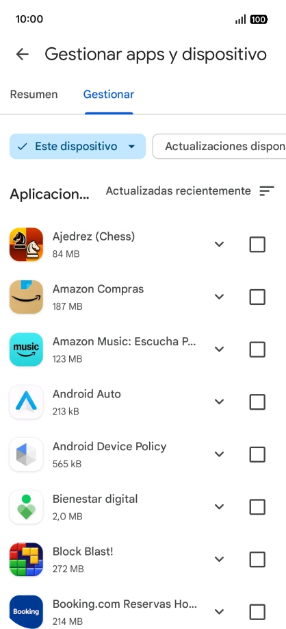 Pulsa la app deseada.