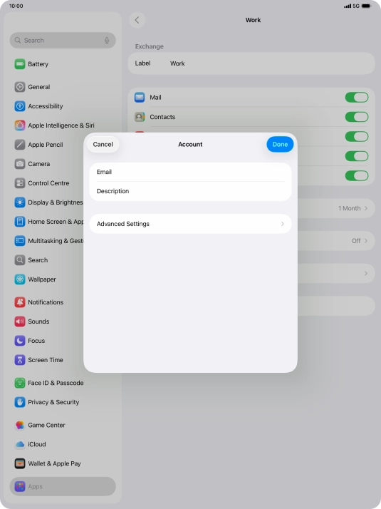 Press Advanced Settings. Press Advanced Settings.