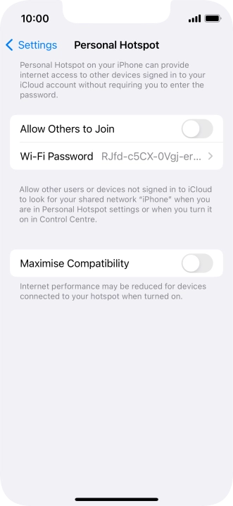 Press Wi-Fi Password and key in the required password. Press Wi-Fi Password and key in the required password.