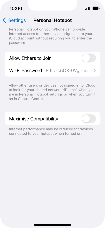 Press Wi-Fi Password and key in the required password. Press Wi-Fi Password and key in the required password.