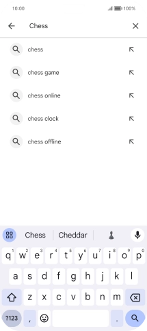 Key in the name or subject of the required app and press the search icon.