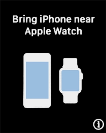 Place your Apple Watch next to your phone. Place your Apple Watch next to your phone.