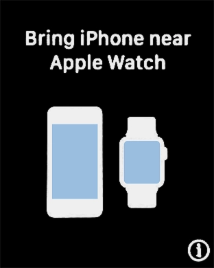 Place your Apple Watch next to your phone. Place your Apple Watch next to your phone.