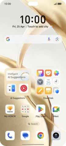 Press the settings icon. Press the settings icon.