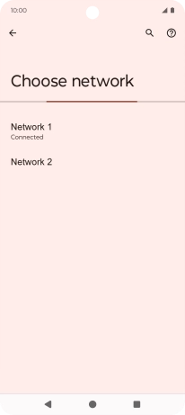 Press the required network.