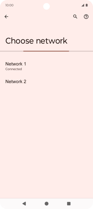 Press the required network.