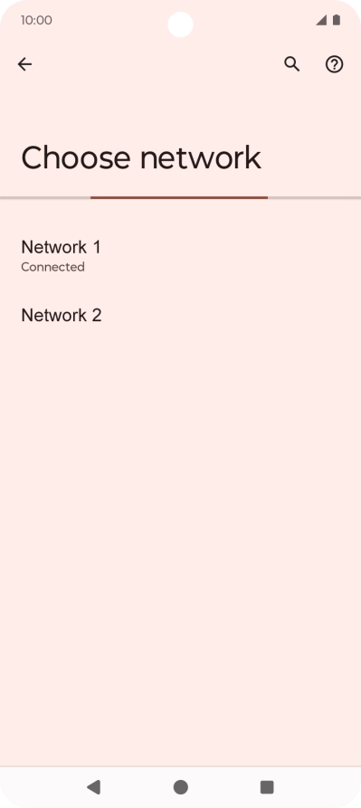 Press the required network.