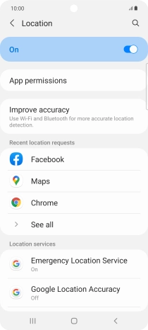 Press App permissions. Press App permissions.