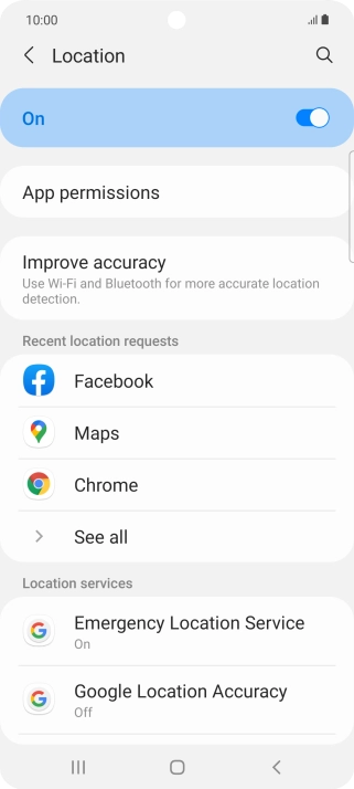 Press App permissions. Press App permissions.