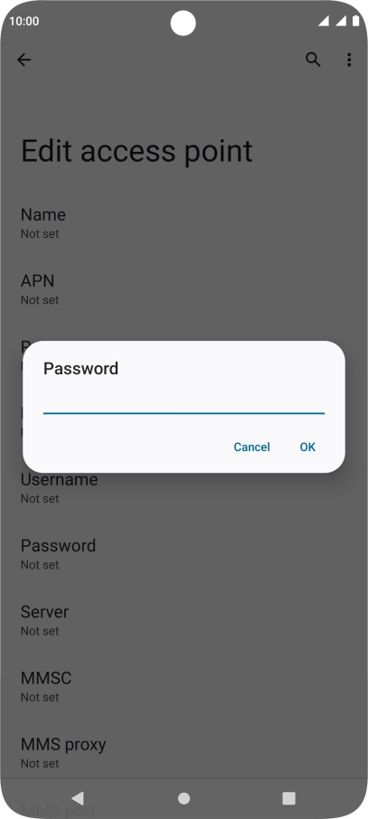 Key in wap and press OK. Key in wap and press OK.