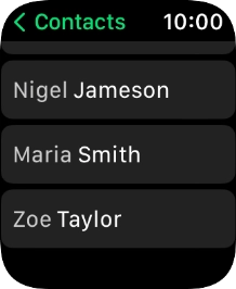 Press the required contact. Press the required contact.