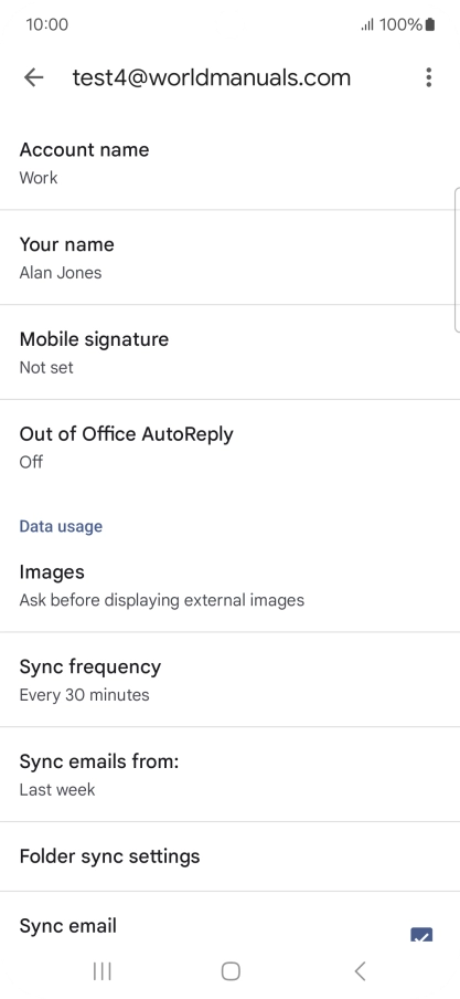 Press Account name and key in the required name. Press Account name and key in the required name.